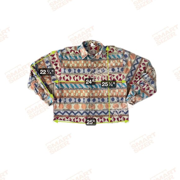 Vintage Territory Ahead Button Up Shirt Womens Large Southwestern Aztec Western‎ - Picture 2 of 8